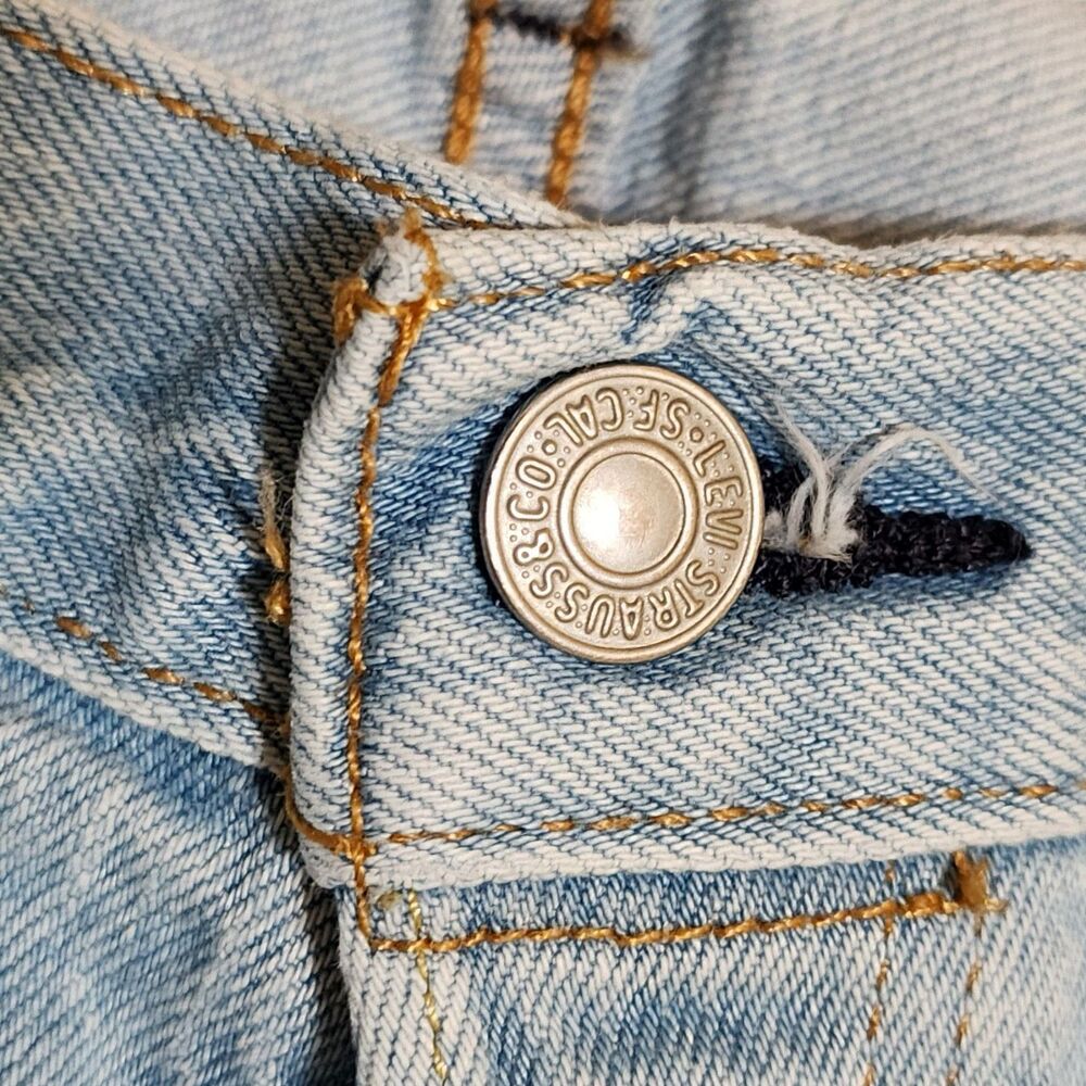 Levi's 501 XX Mens Straight Button-Fly Jeans 34/30 Blue Cotton-Blend 00501-3184 - Picture 5 of 16